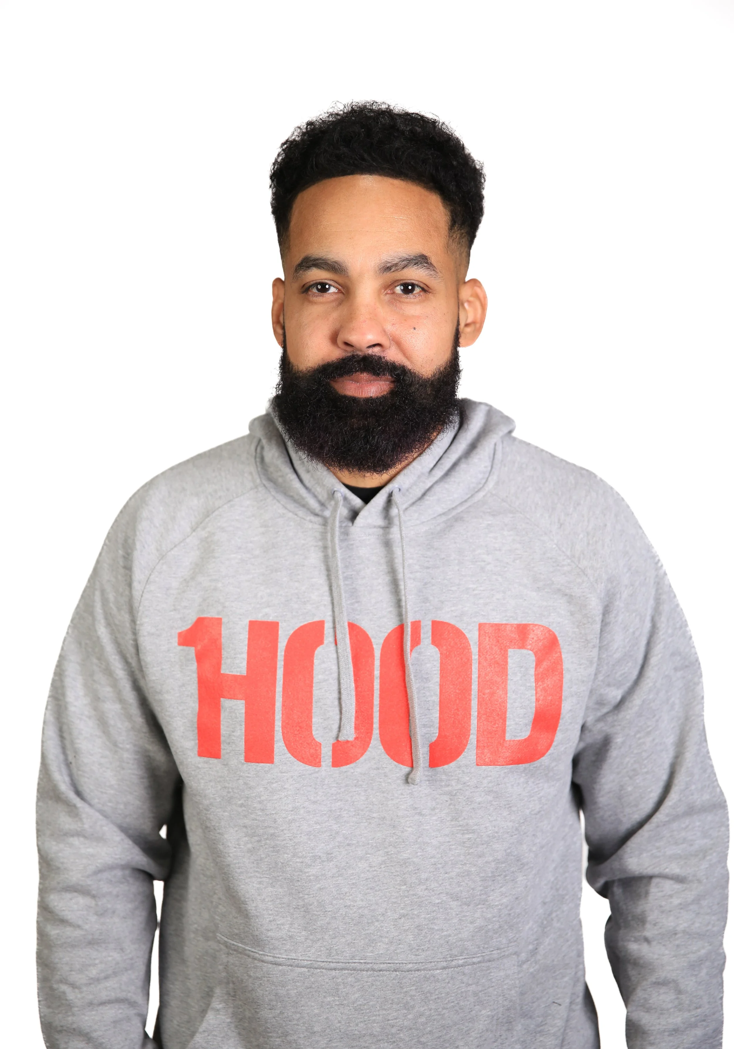 Grey & Red 1Hood Hoodie